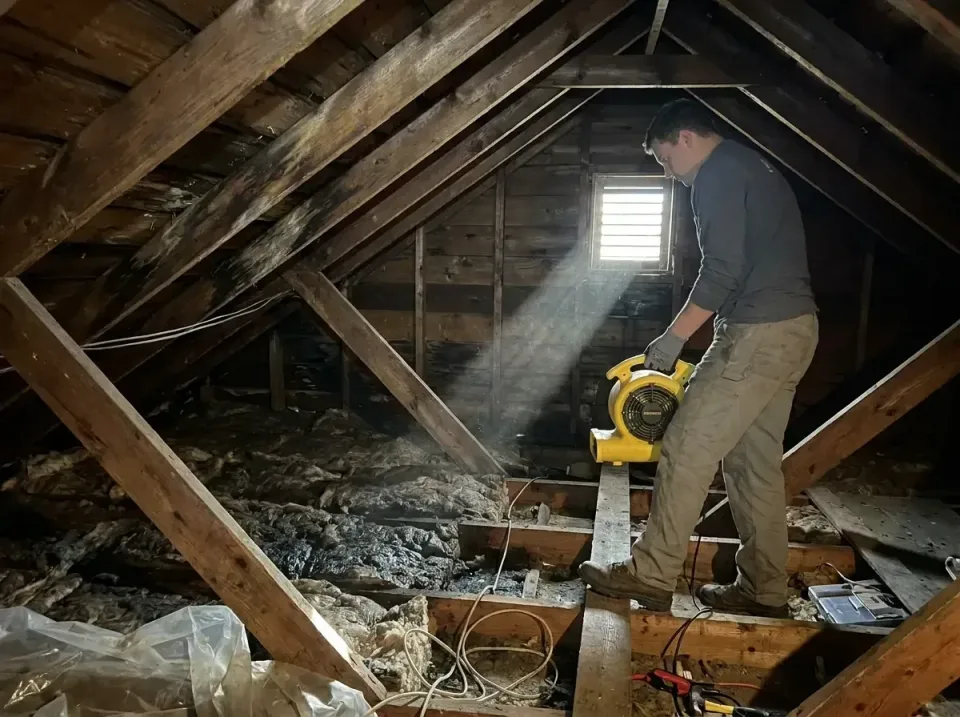 attic-water-damage-drying-proc-007 — frequently asked questions, Emergency Water Extraction & 24/7 Flood Response in Landing…